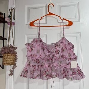 Ardith Floral Ruffle Top